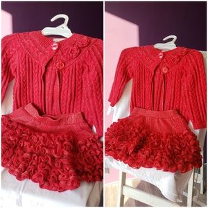 Super cute metallic sweater/skirt set
